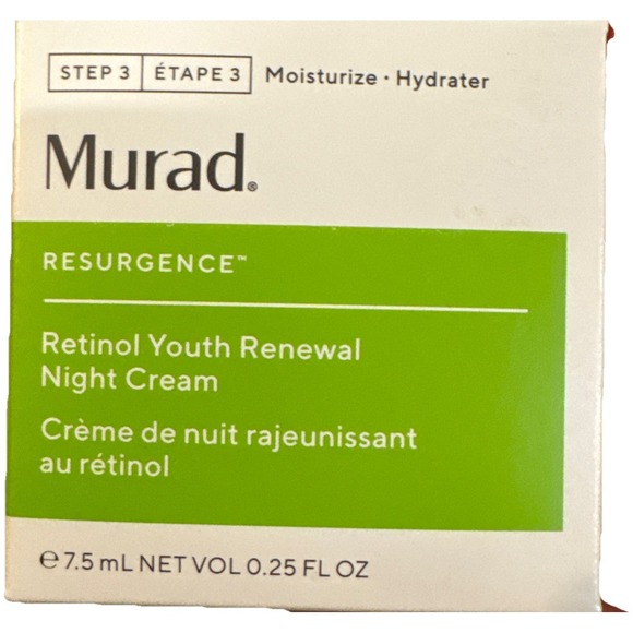 Murad Resurgence‎ Retinol Youth Renewal Night Cream Travel Mini 0.25oz 7.5ml NIB - Picture 2 of 7